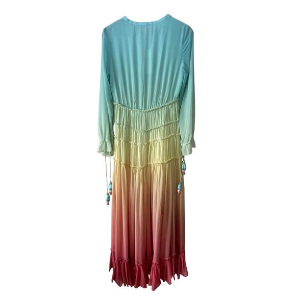 Rococo Sand‎ Ciel Dress Rainbow Gradient Stripe High Low  Size S NWT - Picture 3 of 12